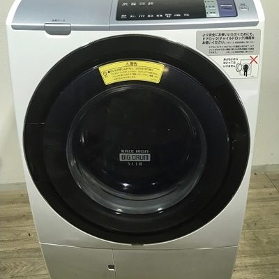 2017年製 ドラム式洗濯機 日立(HITACHI) ヒートリサイクル 風アイロン ビッグドラム スリム BD-SV110AL