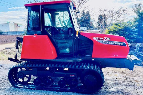 三菱 MKM75 使用時間860時間 75馬力 バックアップ オートアップ フルクローラートラクターキャビン エアコン付き