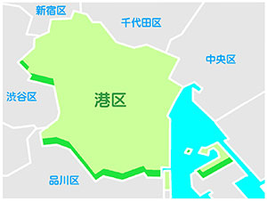 東京都・港区 エリアマップ